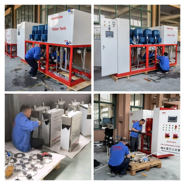 Efficient High Pressure Water Mist System Water Mist Fire Extinguishing System For Warehouses Storage Facilities suppliers