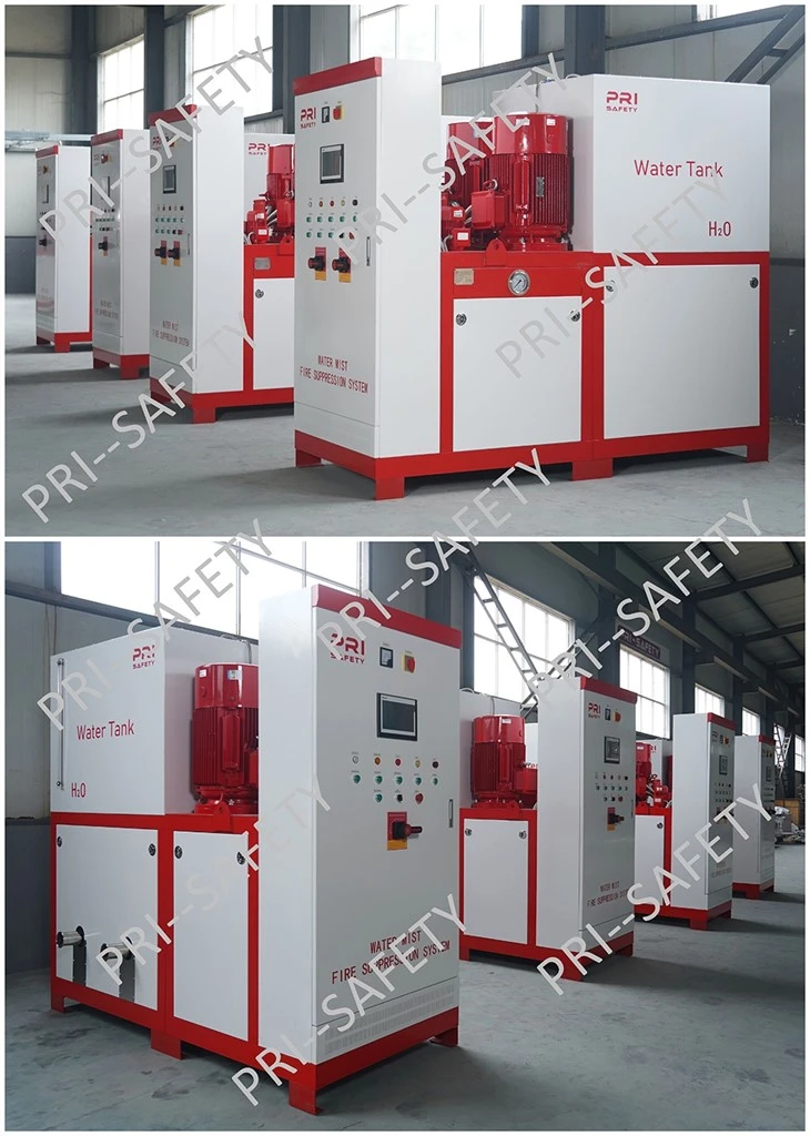 Efficient High Pressure Water Mist System Water Mist Fire Extinguishing System For Warehouses Storage Facilities high quality
